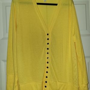 Zenana Outfitters 3x Yellow Snap Button Cardigan